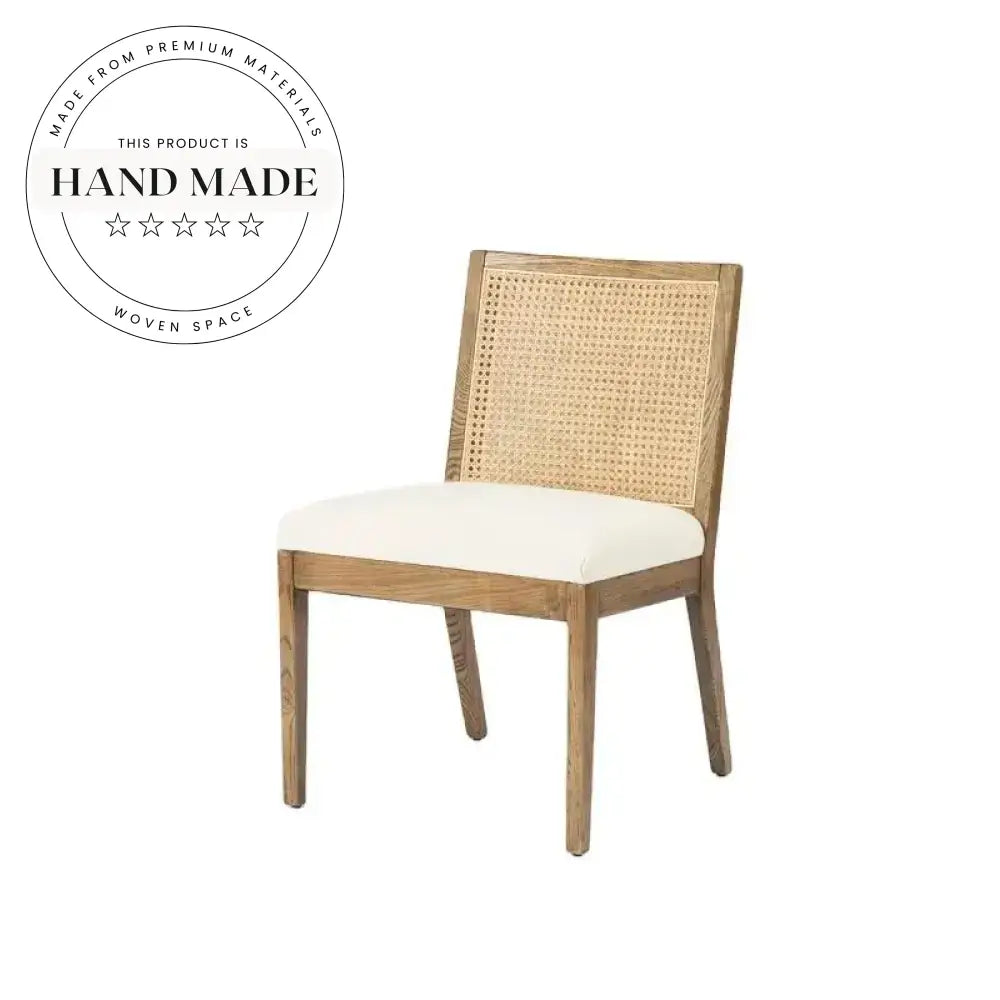 Modern Rattan Back Wooden Dining Chair for Cafe Restaurant Use