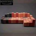 Modern Reclining Sectional Sofa, Fabric Upholstered for Office & Home