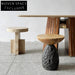 Modern Rectangle Marble Dining Table with Stainless Steel Base and Wood Veneer