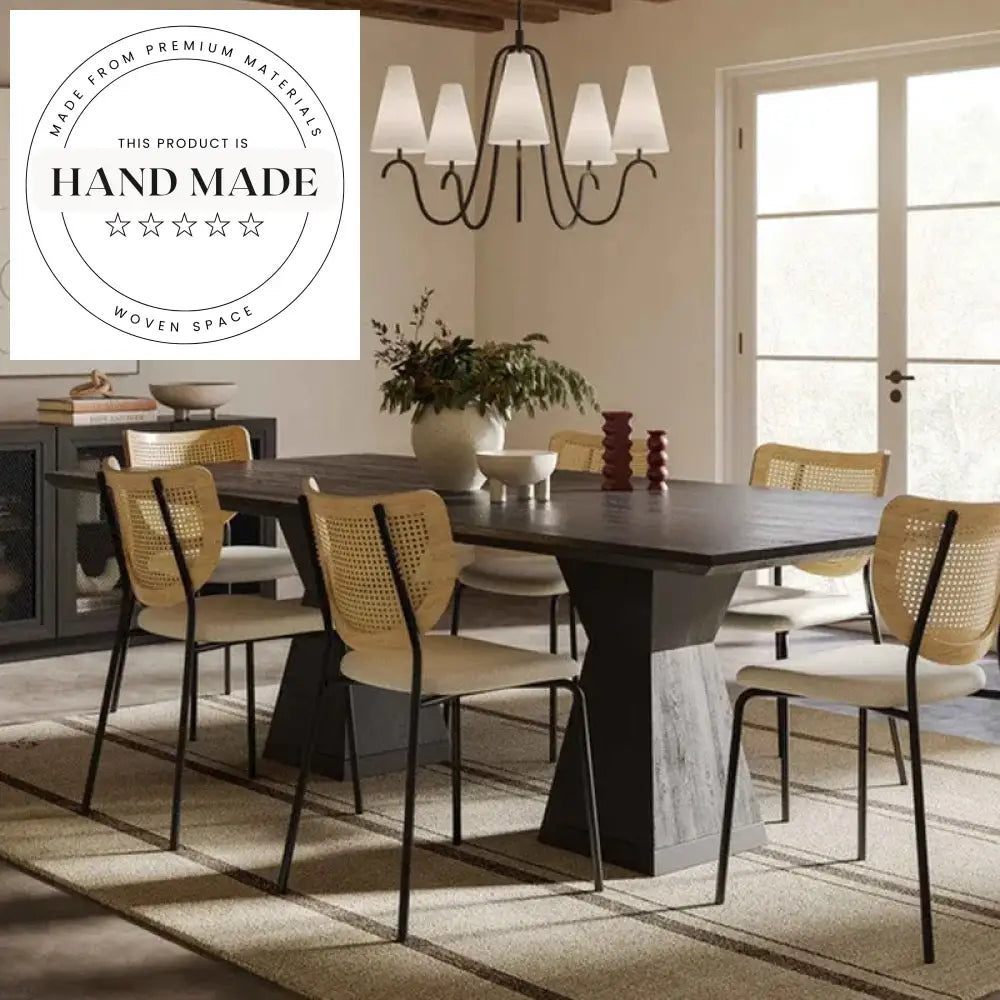 Modern Rectangle Natural Oak Wood 8-10 Seater Large Dining Table