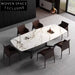 Modern Rectangle Slate Top Toughened Glass Dining Table for 6-8 People