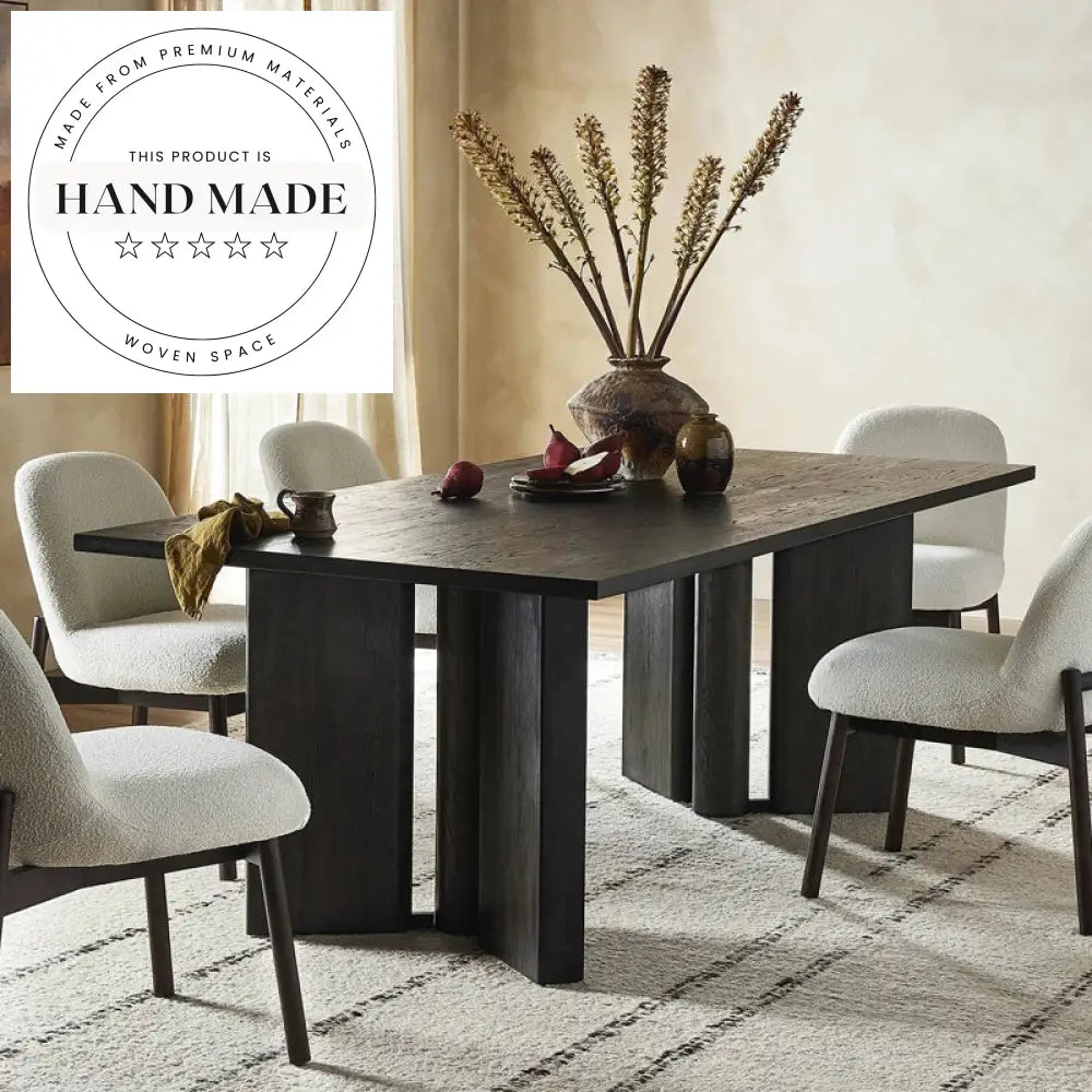 Modern Rectangle Solid Wood Nordic Luxury 6-8 Seater Dining Table