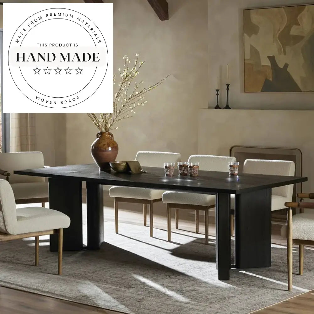 Modern Rectangle Solid Wood Nordic Luxury 6-8 Seater Dining Table