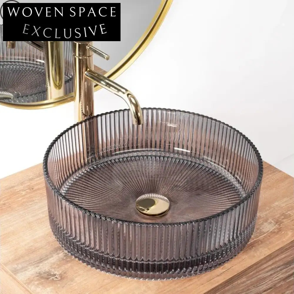 Modern Rectangle Tempered Glass Above Counter Bathroom Vessel Sink Basin