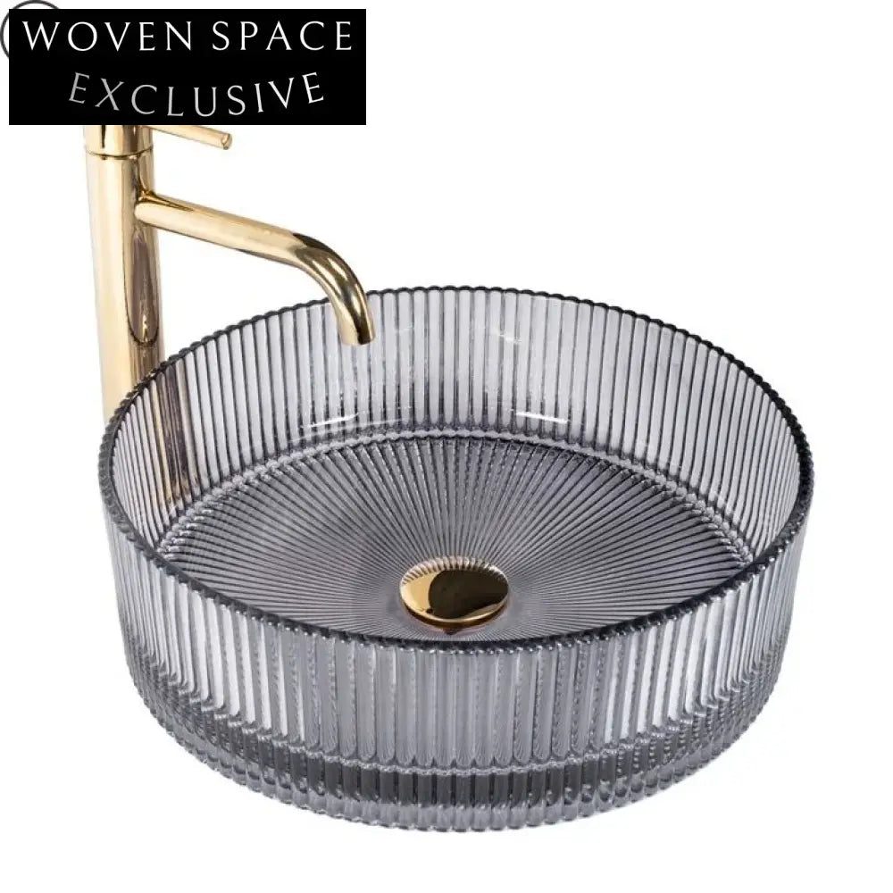 Modern Rectangle Tempered Glass Above Counter Bathroom Vessel Sink Basin