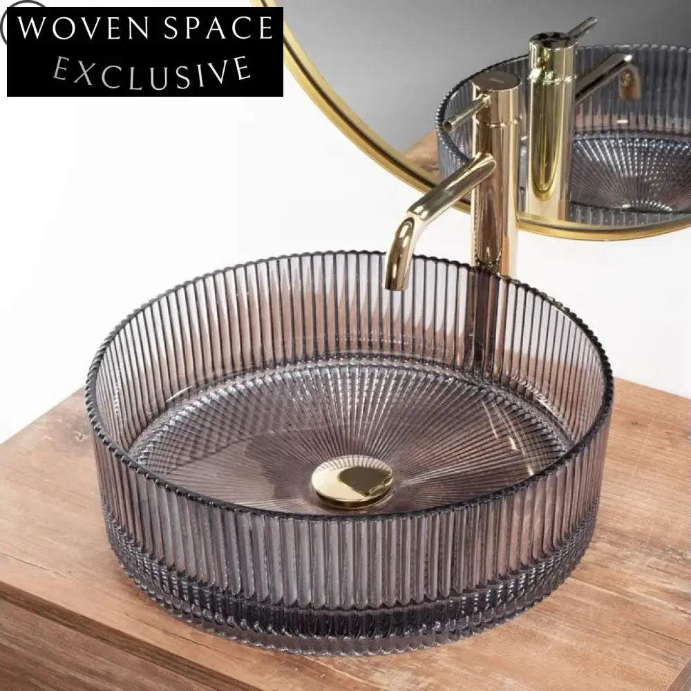 Modern Rectangle Tempered Glass Above Counter Bathroom Vessel Sink Basin