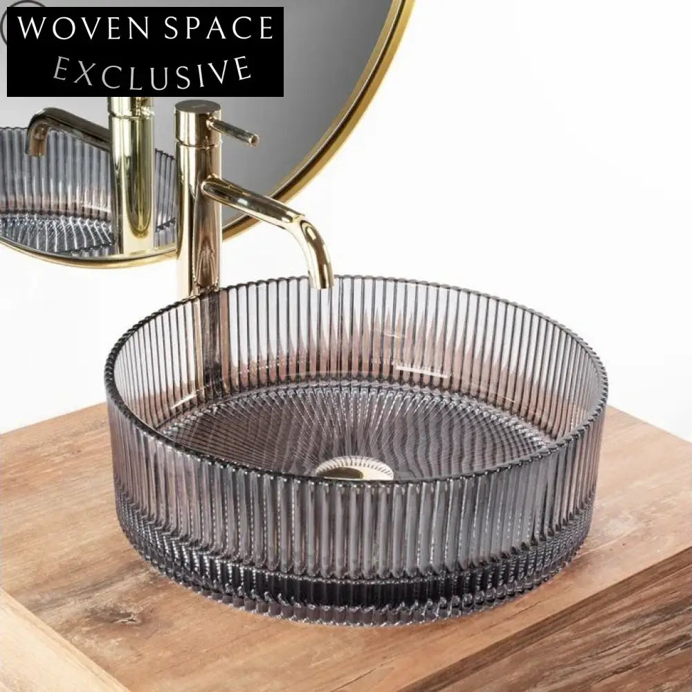 Modern Rectangle Tempered Glass Above Counter Bathroom Vessel Sink Basin