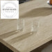Modern Rectangle Travertine Stone Top Solid Wood Large Dining Table