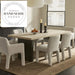 Modern Rectangle Travertine Stone Top Solid Wood Large Dining Table