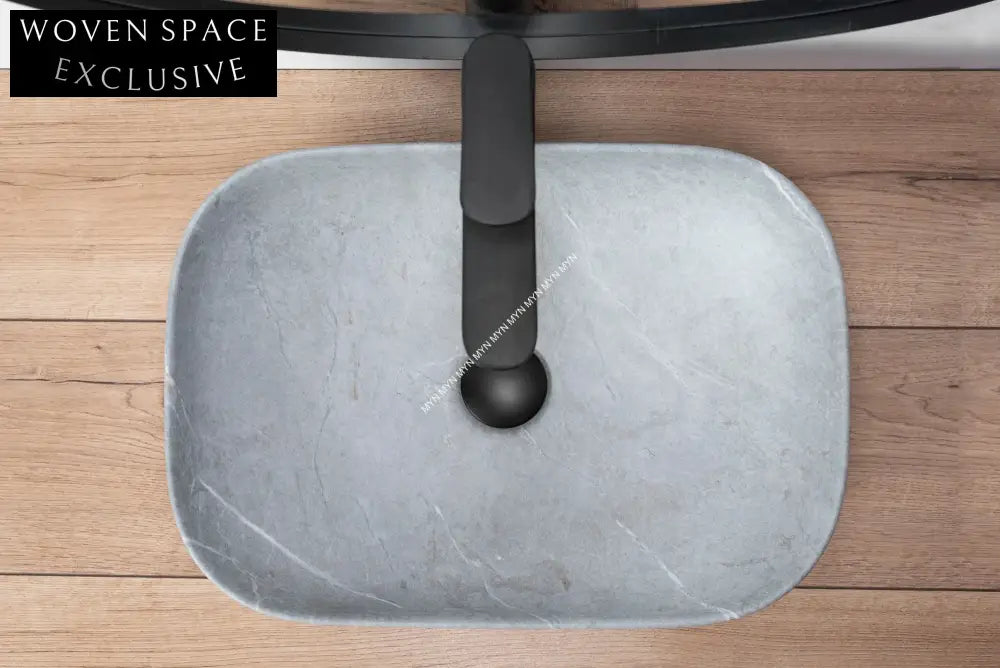 Modern Rectangular Ceramic Countertop Vessel Bathroom Wash Basin with Color Options