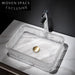Modern Rectangular Clear Glass Vessel Sink for Bathroom Vanities, Elegant Basin