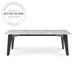Modern Rectangular Marble and Solid Wood 6 Seater Dining Table