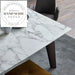 Modern Rectangular Marble and Solid Wood 6 Seater Dining Table