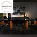 Modern Rectangular Natural Marble and Leather Luxury Dining Table Set