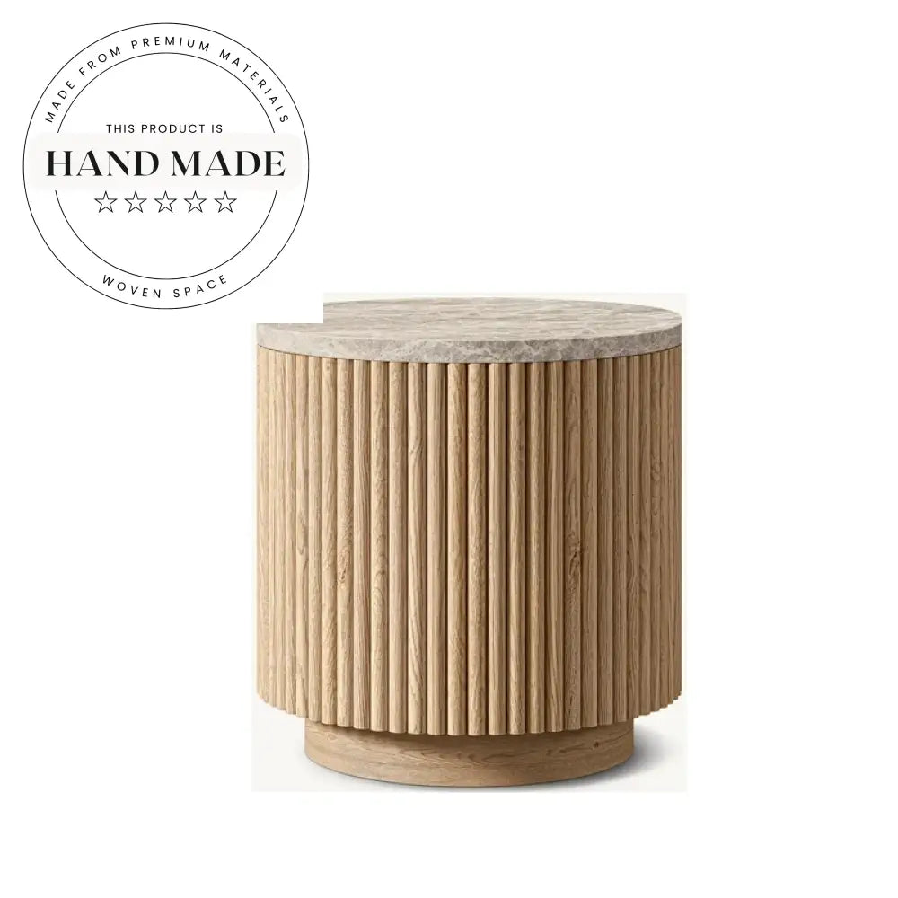 Modern Rectangular Solid Wood Storage Living Room Corner Side Table