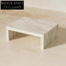 Modern Rectangular White Natural Marble Living Room Low Height Coffee Table