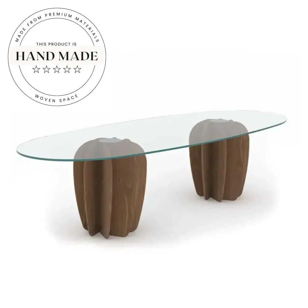 Modern Recycled Pine Japanese Rectangle Glass Top Solid Wood Dining Table