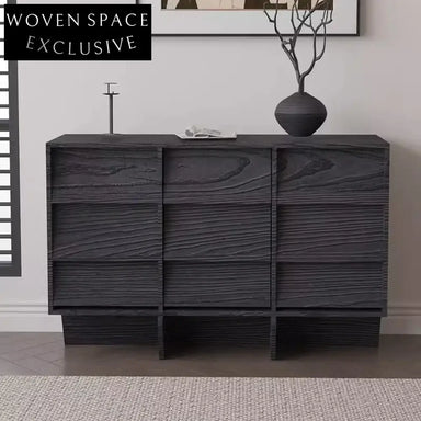 Modern Red Oak Wood Large Storage Cabinet for Home Living Room Furniture