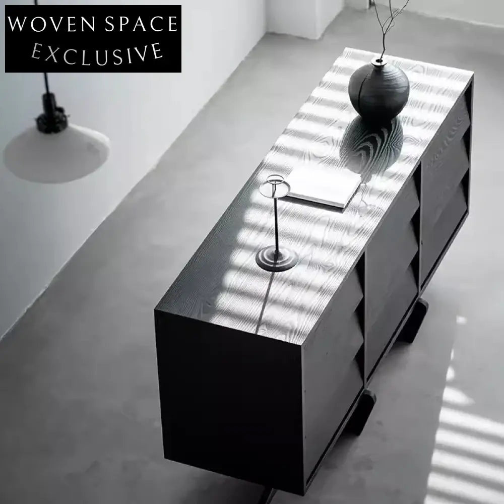 Modern Red Oak Wood Large Storage Cabinet for Home Living Room Furniture