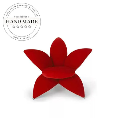 Modern Red Velvet Lounge Recliner Accent Chair for Living Room