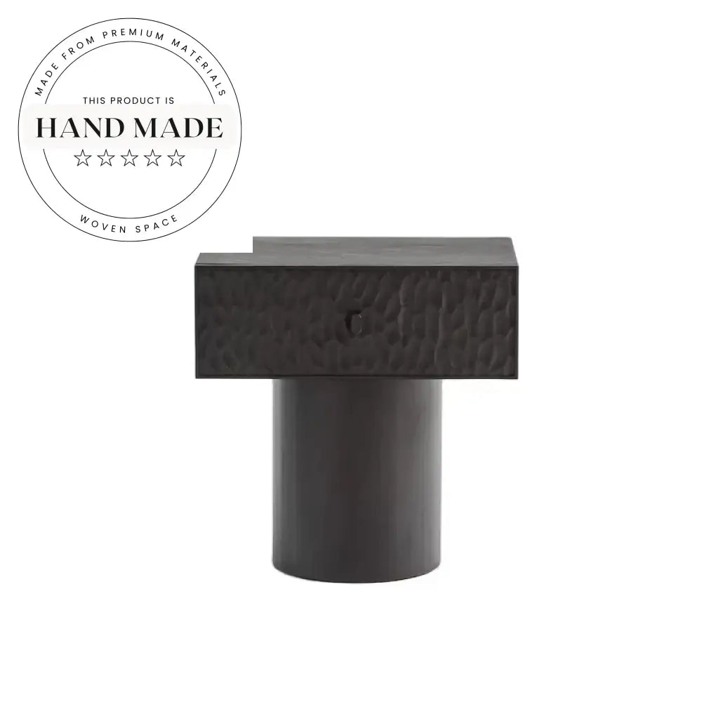 Modern Retro Coffee Wood Side Table with Storage Drawer Nightstand