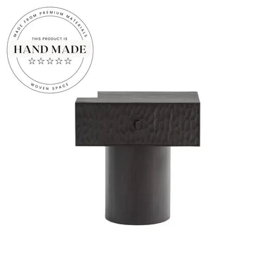 Modern Retro Coffee Wood Side Table with Storage Drawer Nightstand