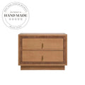 Modern Retro French Style Solid Wood Two Drawer Bedside Table