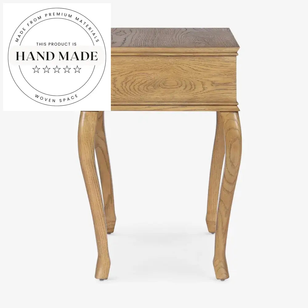 Modern Retro Oak Wood European Style Bedside Drawer Nightstand