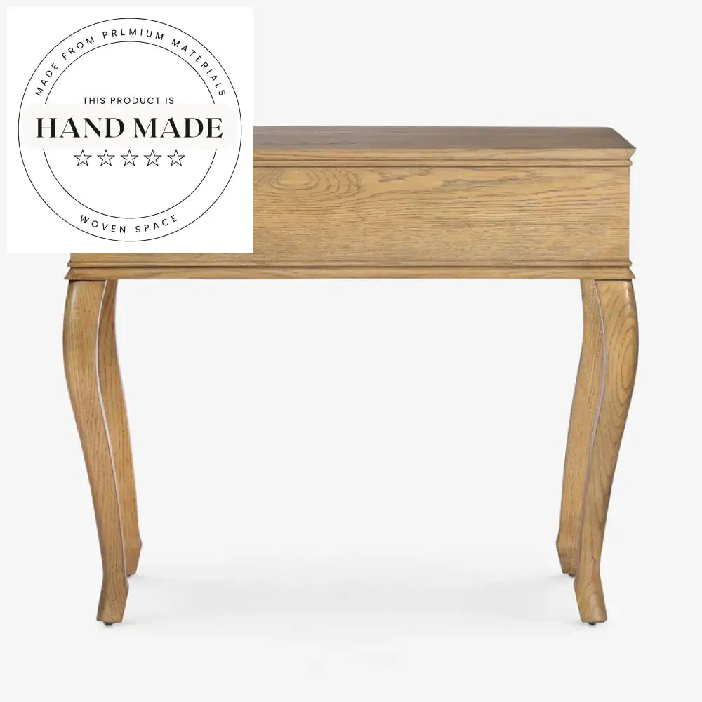 Modern Retro Oak Wood European Style Bedside Drawer Nightstand