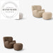 Modern Retro Plush Fabric Recliner Armchair, Comfortable Leisure Chair