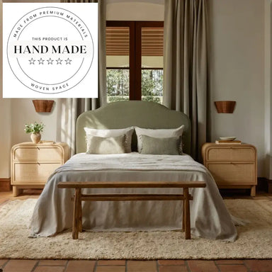 Modern Retro Smoked Oak Wood Two Drawer Storage Bedside Table