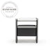 Modern Retro Smoky Oak Nightstand with Marble Top Bedside Table