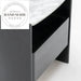 Modern Retro Smoky Oak Nightstand with Marble Top Bedside Table