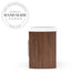 Modern Retro Smoky Oak Nightstand with Marble Top Bedside Table