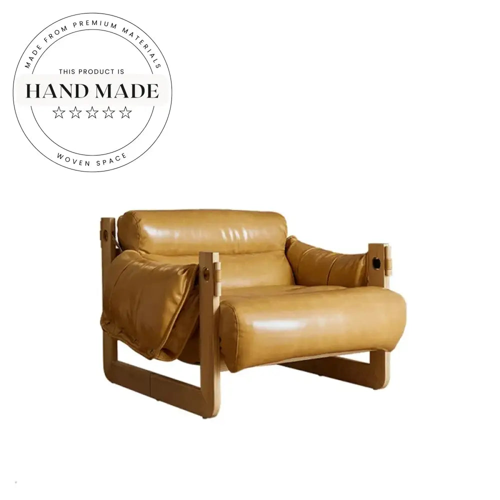 Modern Retro Solid Wood Fabric Adjustable Reclining Living Room Chair