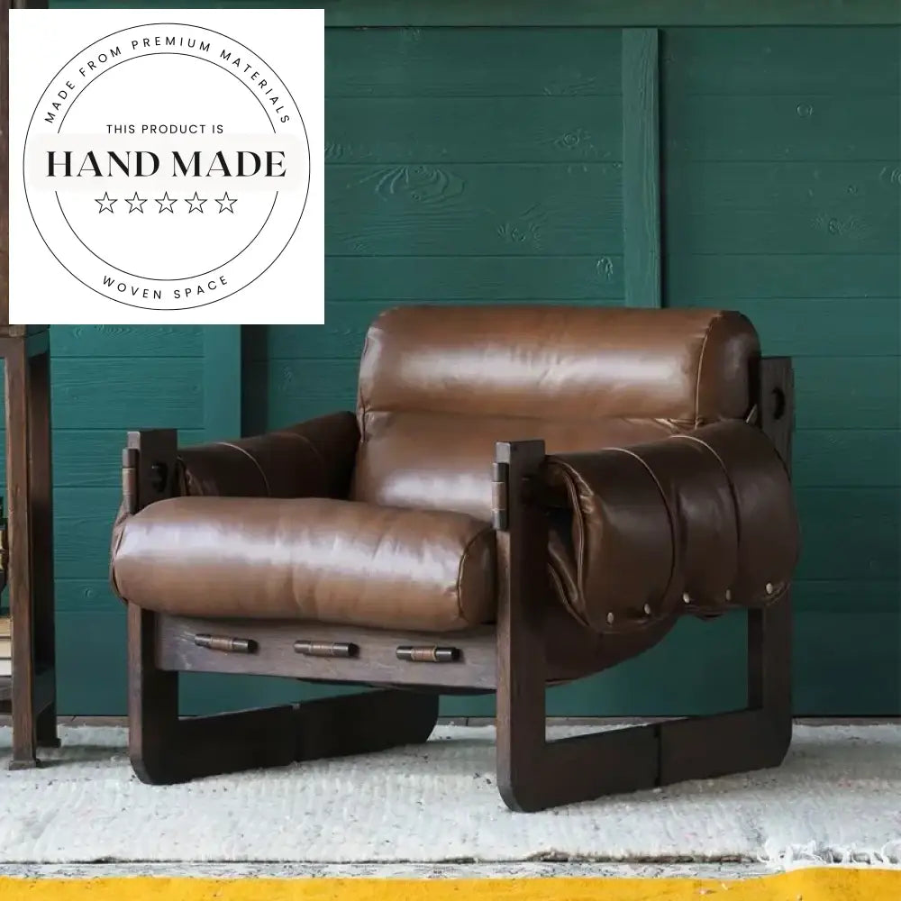 Modern Retro Solid Wood Fabric Adjustable Reclining Living Room Chair