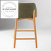 Modern Retro Solid Wood High Back Counter Bar Stool for Kitchen & Bistro
