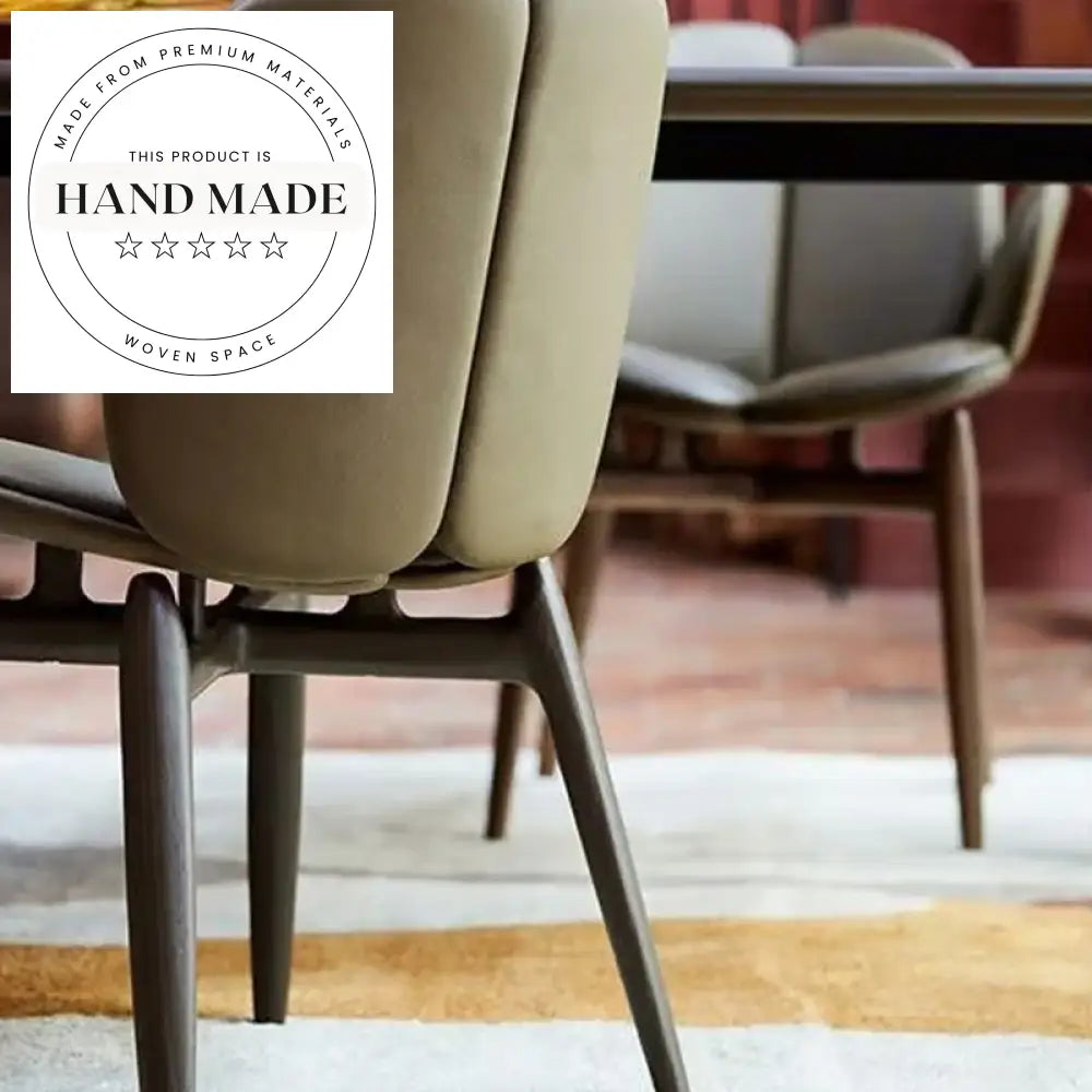 Modern Retro Solid Wood Leather Designer Creative Home Dining Chair