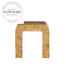 Modern Retro Square Brown Burl Wood Sofa Accent Side Table