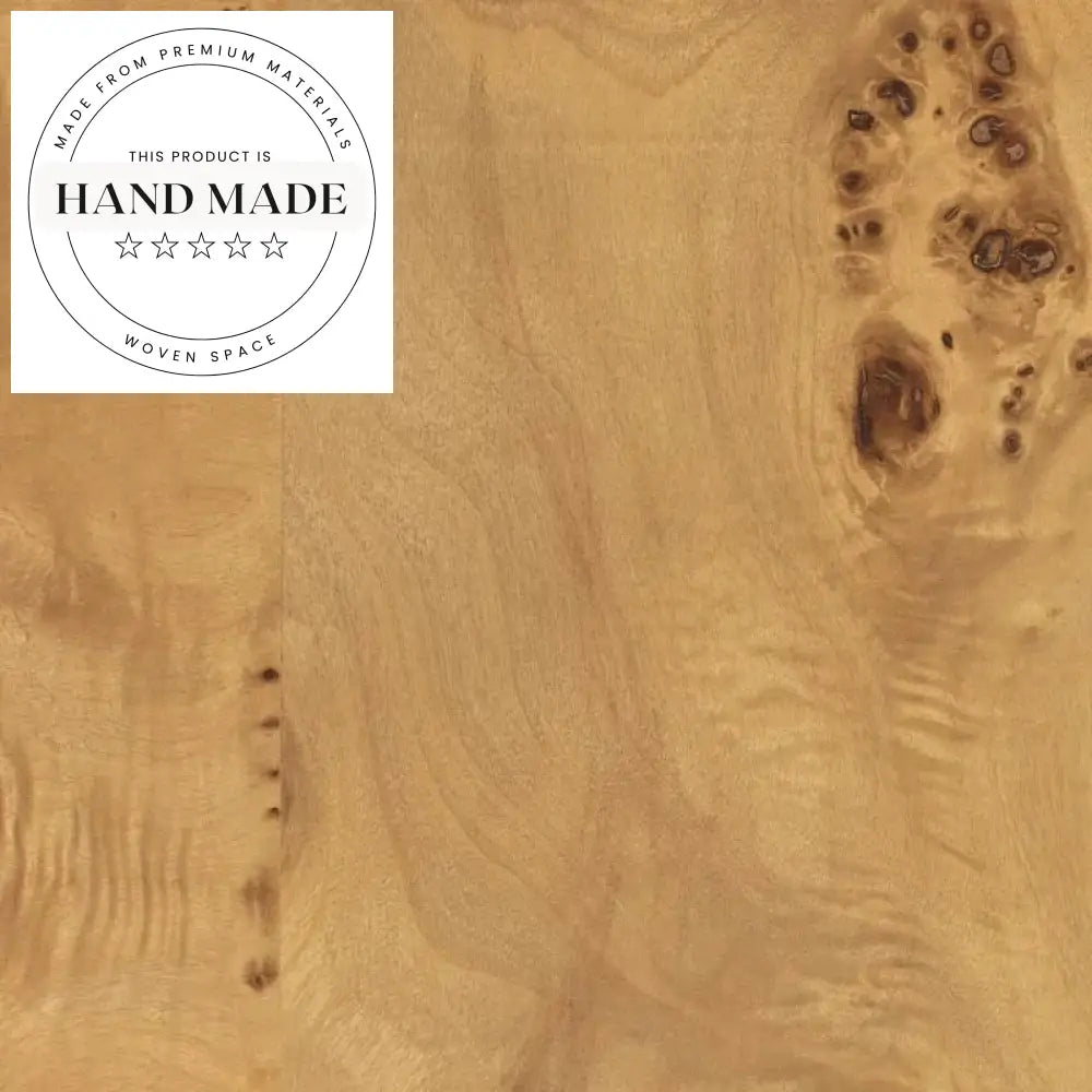 Modern Retro Square Brown Burl Wood Sofa Accent Side Table