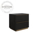 Modern Retro Square Groove Oak Two Drawer Bedside Table
