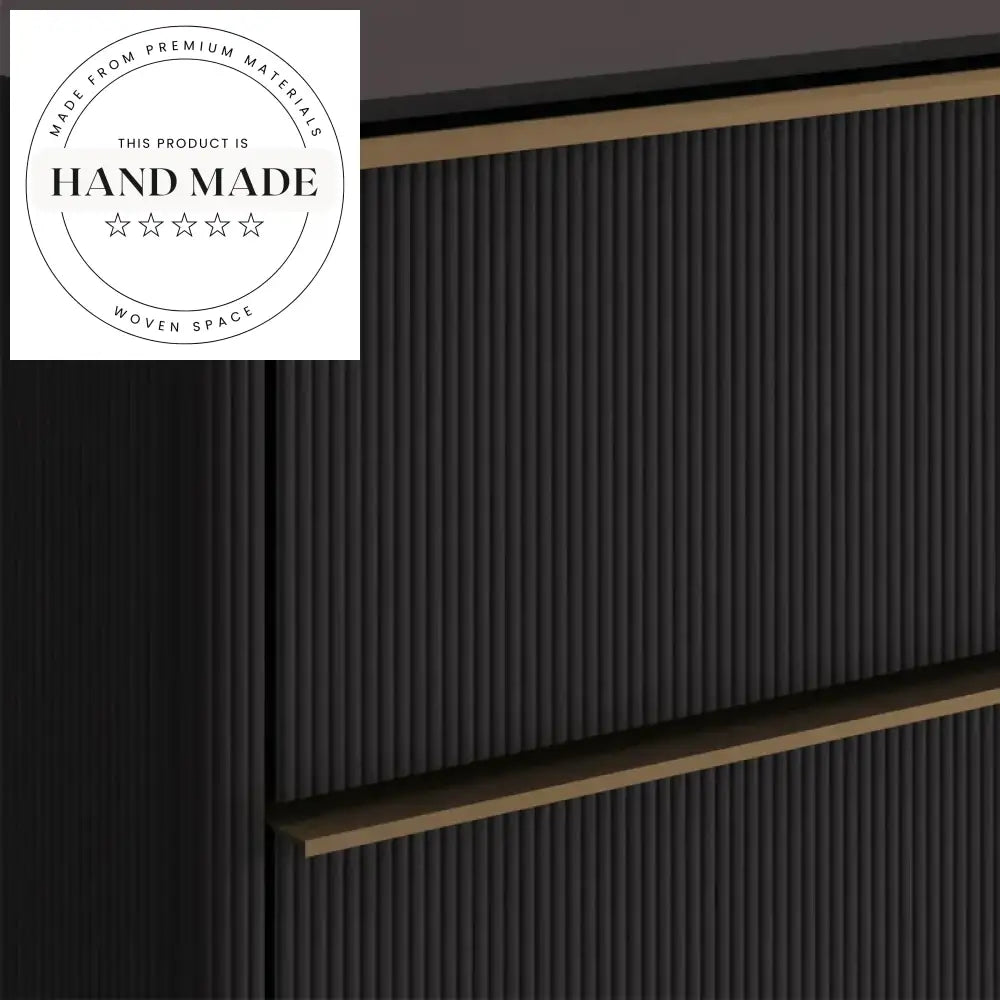 Modern Retro Square Groove Oak Two Drawer Bedside Table