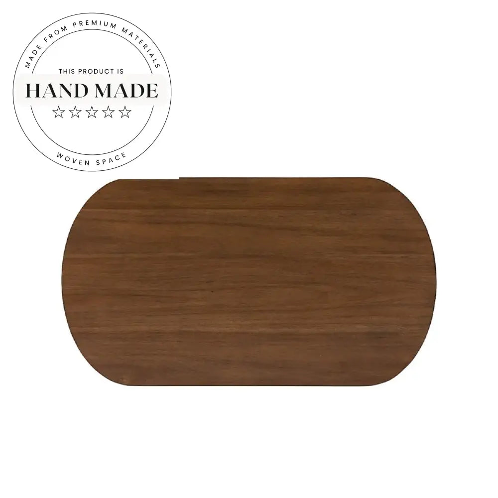 Modern Retro Walnut Wood Nightstand with Two Drawers Bedside Table
