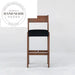 Modern Retro Wooden Black High Back Kitchen Bar Counter Stool