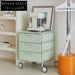 Modern Rolling ABS Plastic Side Table Cabinet with Wheels and Storage