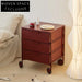 Modern Rolling ABS Plastic Side Table Cabinet with Wheels and Storage
