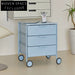 Modern Rolling ABS Plastic Side Table Cabinet with Wheels and Storage
