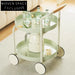 Modern Rolling Bar Cart, Multi-use Kitchen Trolley, Portable Side Coffee Table