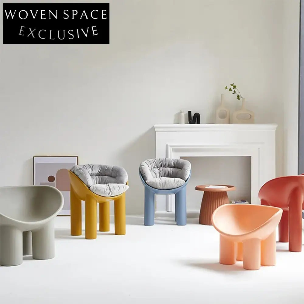 Modern Roly Poly PP Plastic Scandinavian Elephant Leg Dining Room Chair