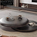 Modern Rotatable Round Wood Coffee Table for Elegant Living Room Decor